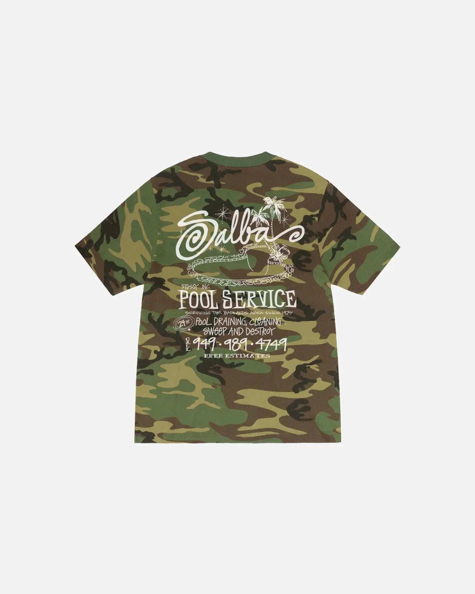 【Stussy】◆Pigment Dyed Pool Service T-Shirt Camo◆大人気◆ Buy Stussy Pool Service Tee Pigment Dyed 'Camo' - 3904015