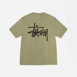 STUSSY BASIC PIGMENT DYED TEE OLIVE