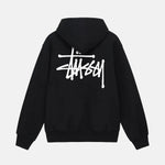 STUSSY BASIC PIGMENT DYED HOODIE SORT