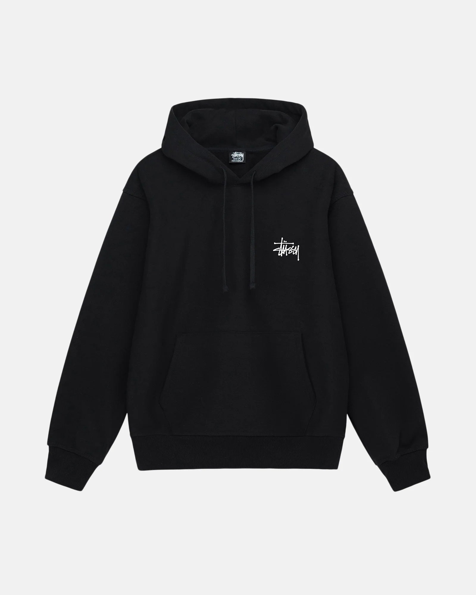 STUSSY BASIC PIGMENT DYED HOODIE SORT