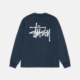 STUSSY BASIC LONGSLEEVE TEE NAVY