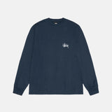 STUSSY BASIC LONGSLEEVE TEE NAVY