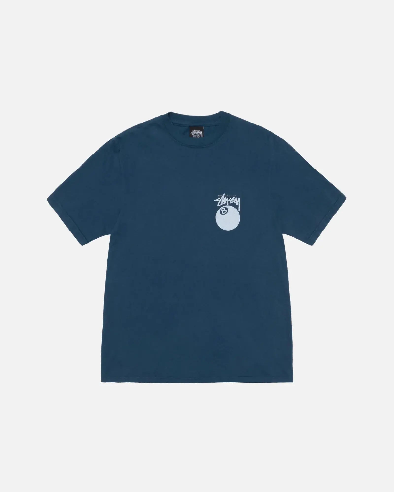 STUSSY 8 BALL PIGMENT DYED TEE NAVY