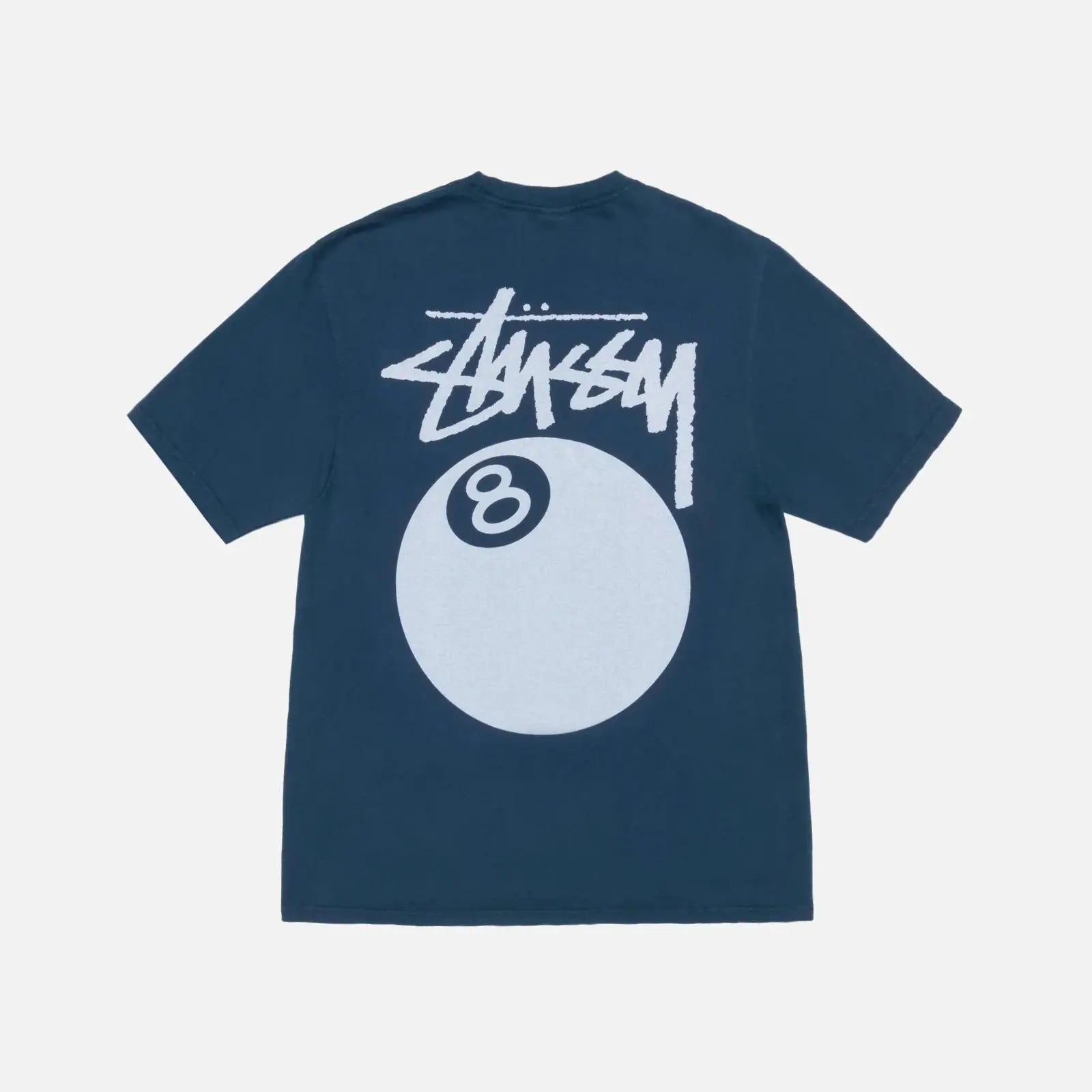 STUSSY 8 BALL PIGMENT DYED TEE NAVY