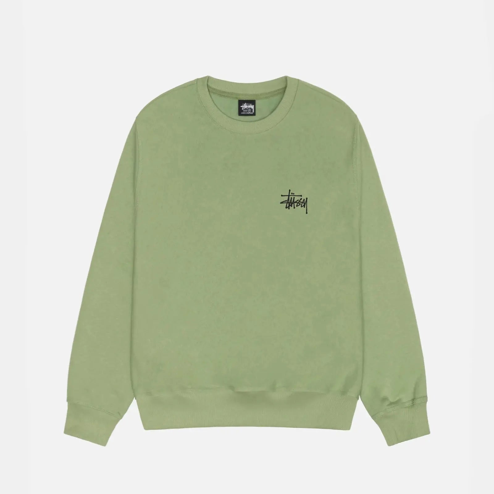 STUSSY BASIC SWEATSHIRT MOSS