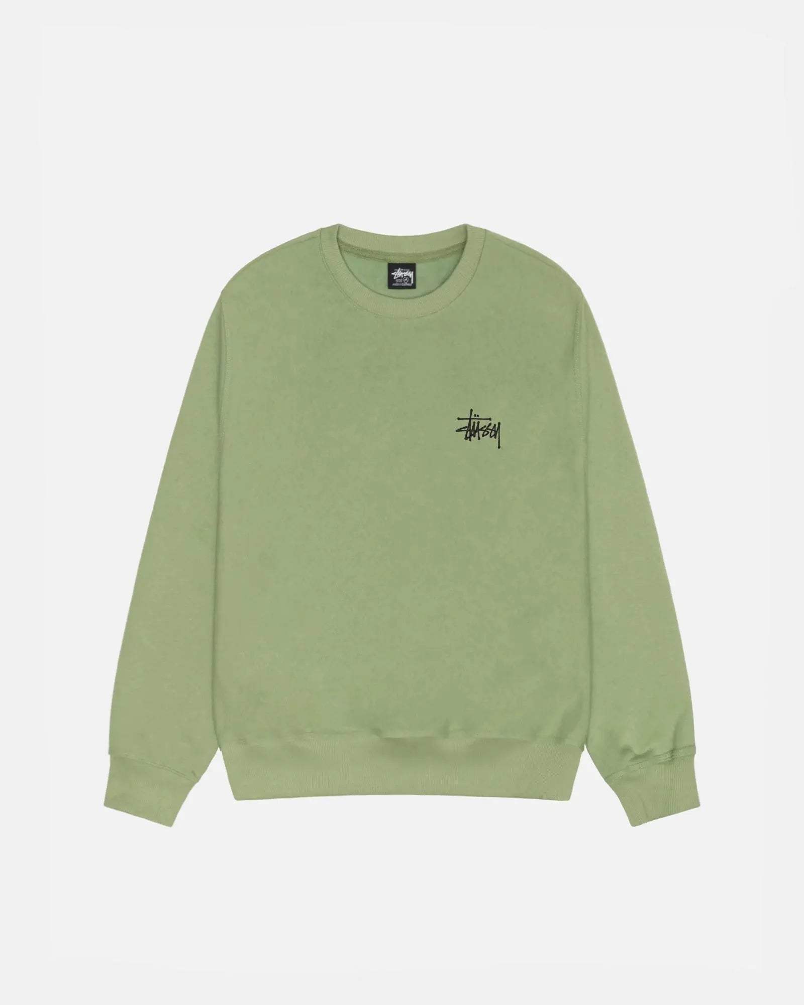 STUSSY BASIC SWEATSHIRT MOSS