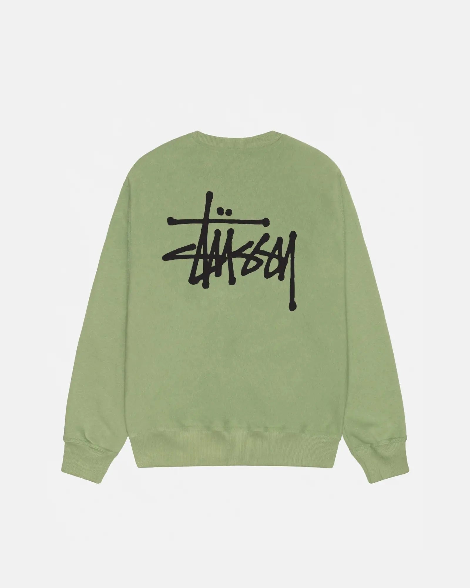 STUSSY BASIC SWEATSHIRT MOSS