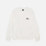 STUSSY BASIC PIGMENT DYED SWEATSHIRT NEUTRAL