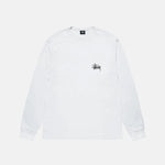 STUSSY BASIC LONGSLEEVE TEE HVID