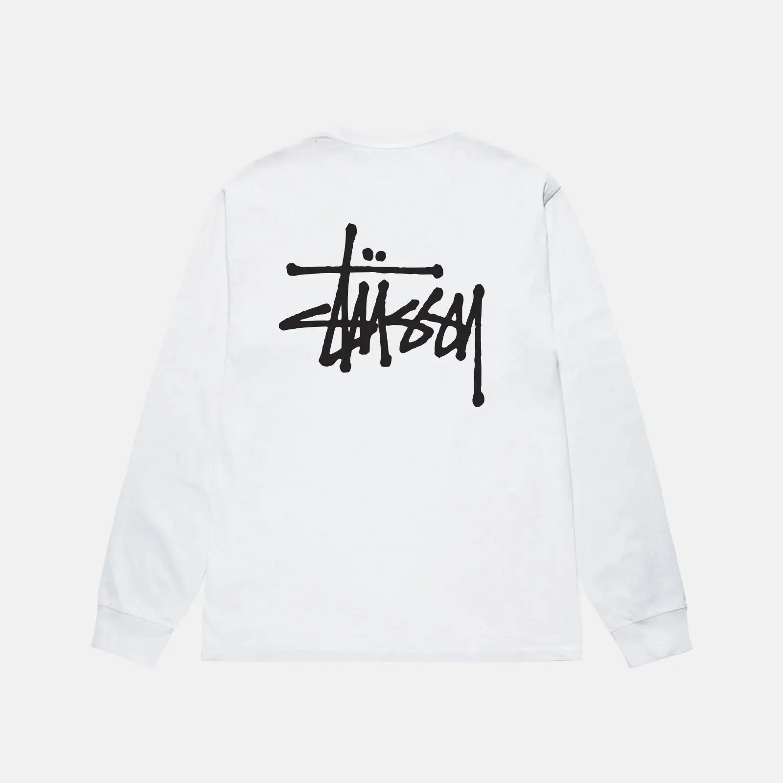 STUSSY BASIC LONGSLEEVE TEE HVID