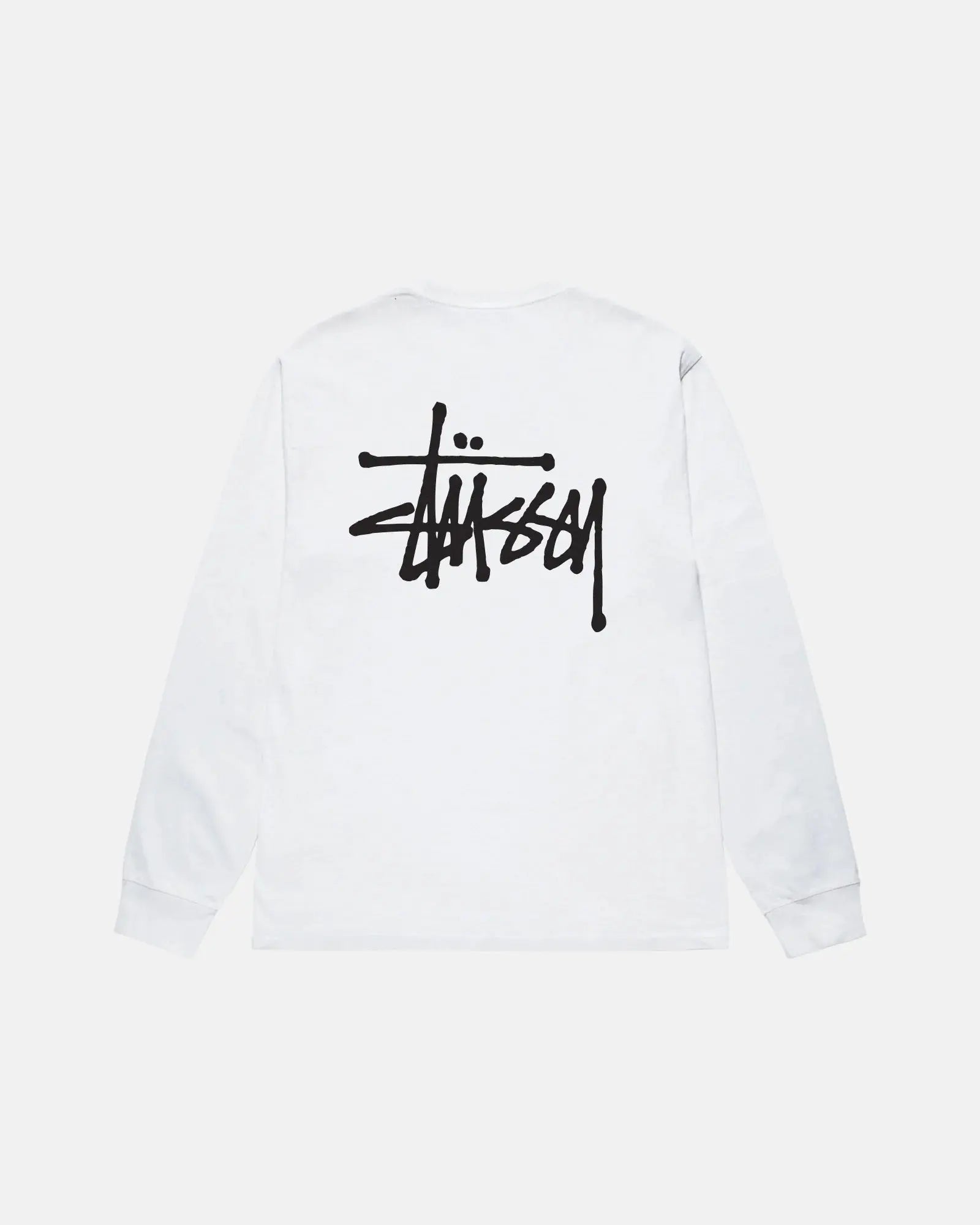 STUSSY BASIC LONGSLEEVE TEE HVID