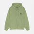 STUSSY BASIC ZIP HOODIE MOSS