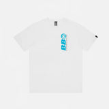 BILLIONAIRE BOYS CLUB BB ASTRO REPEAT LOGO TEE HVID/BLÅ - Woodsøe