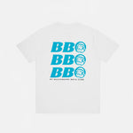 BILLIONAIRE BOYS CLUB BB ASTRO REPEAT LOGO TEE HVID/BLÅ - Woodsøe