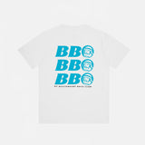 BILLIONAIRE BOYS CLUB BB ASTRO REPEAT LOGO TEE HVID/BLÅ - Woodsøe