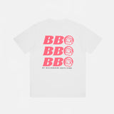 BILLIONAIRE BOYS CLUB BB ASTRO REPEAT LOGO TEE HVID/PINK - Woodsøe