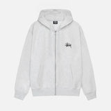 STUSSY BASIC ZIP HOODIE GRÅ