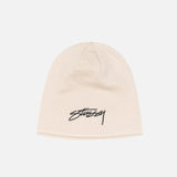 STUSSY SKULLCAP CHAIN STITCH ROLLED EDGE BONE - Woodsøe