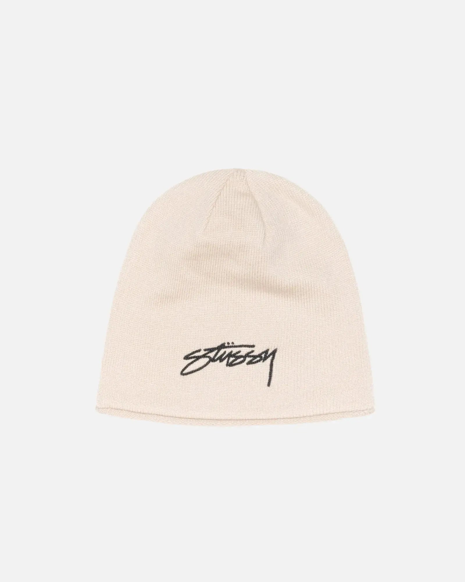 STUSSY SKULLCAP CHAIN STITCH ROLLED EDGE BONE - Woodsøe