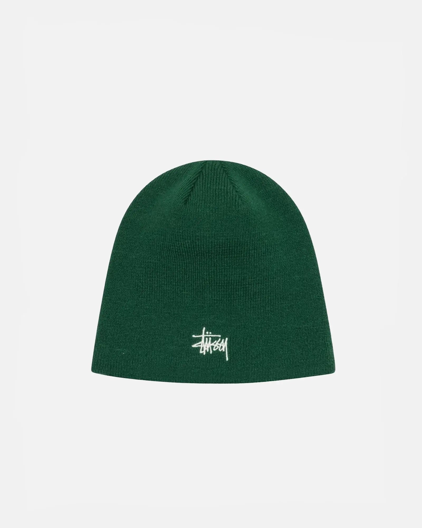 STUSSY BASIC SKULLCAP BEANIE GRØN - Woodsøe