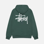 STUSSY BASIC PIGMENT DYED HOODIE FOREST