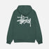 STUSSY BASIC PIGMENT DYED HOODIE FOREST