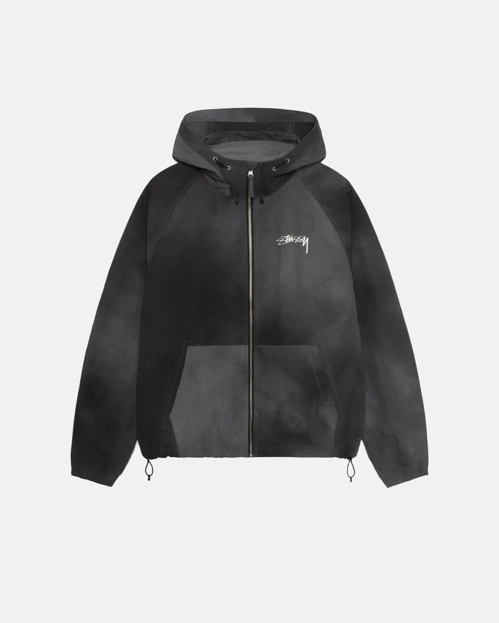 Stussy Beach Shell Wavy Dye Sort Jakke