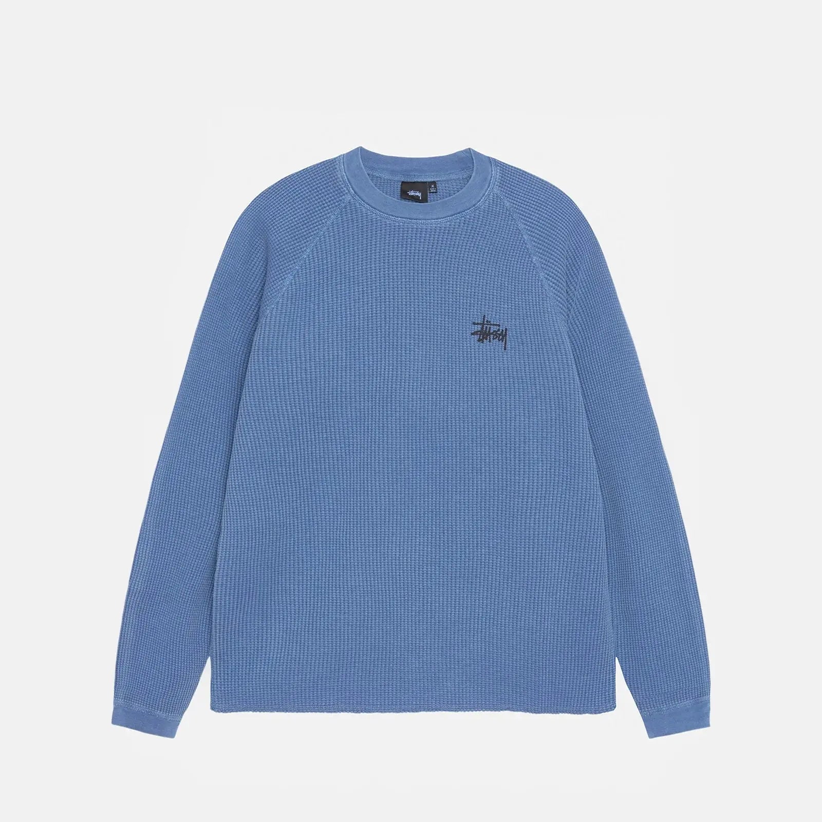 STUSSY BASIC RAGLAN THERMAL LONGSLEEVE CREW BLÅ