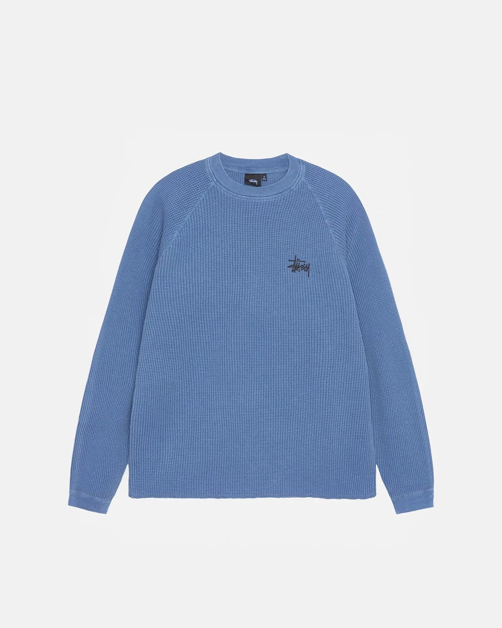 STUSSY BASIC RAGLAN THERMAL LONGSLEEVE CREW BLÅ