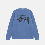 STUSSY BASIC RAGLAN THERMAL LONGSLEEVE CREW BLÅ