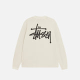 STUSSY BASIC RAGLAN THERMAL LONGSLEEVE CREW BONE