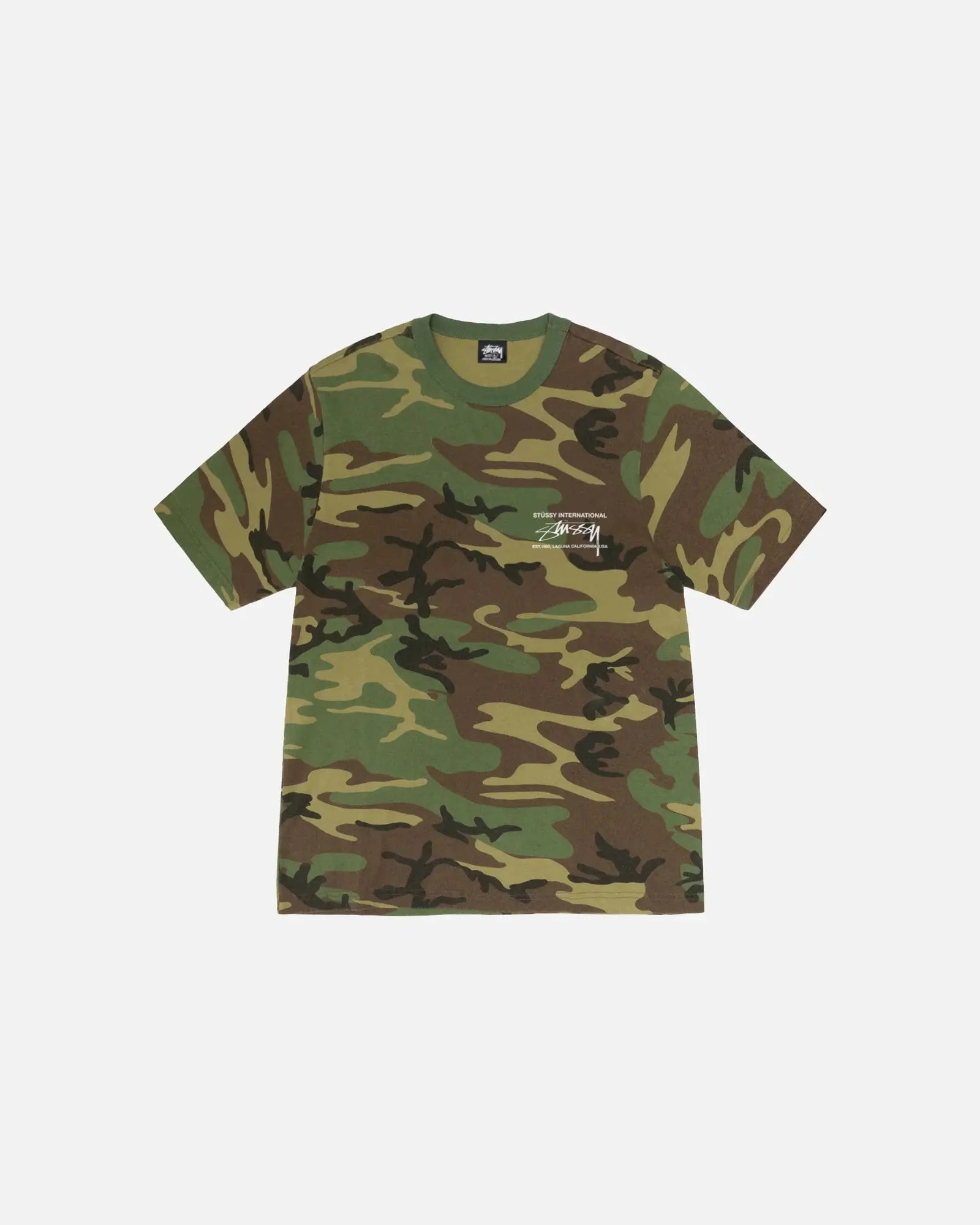 STUSSY SMOOTH INTERNATIONAL TEE CAMO - Woodsøe