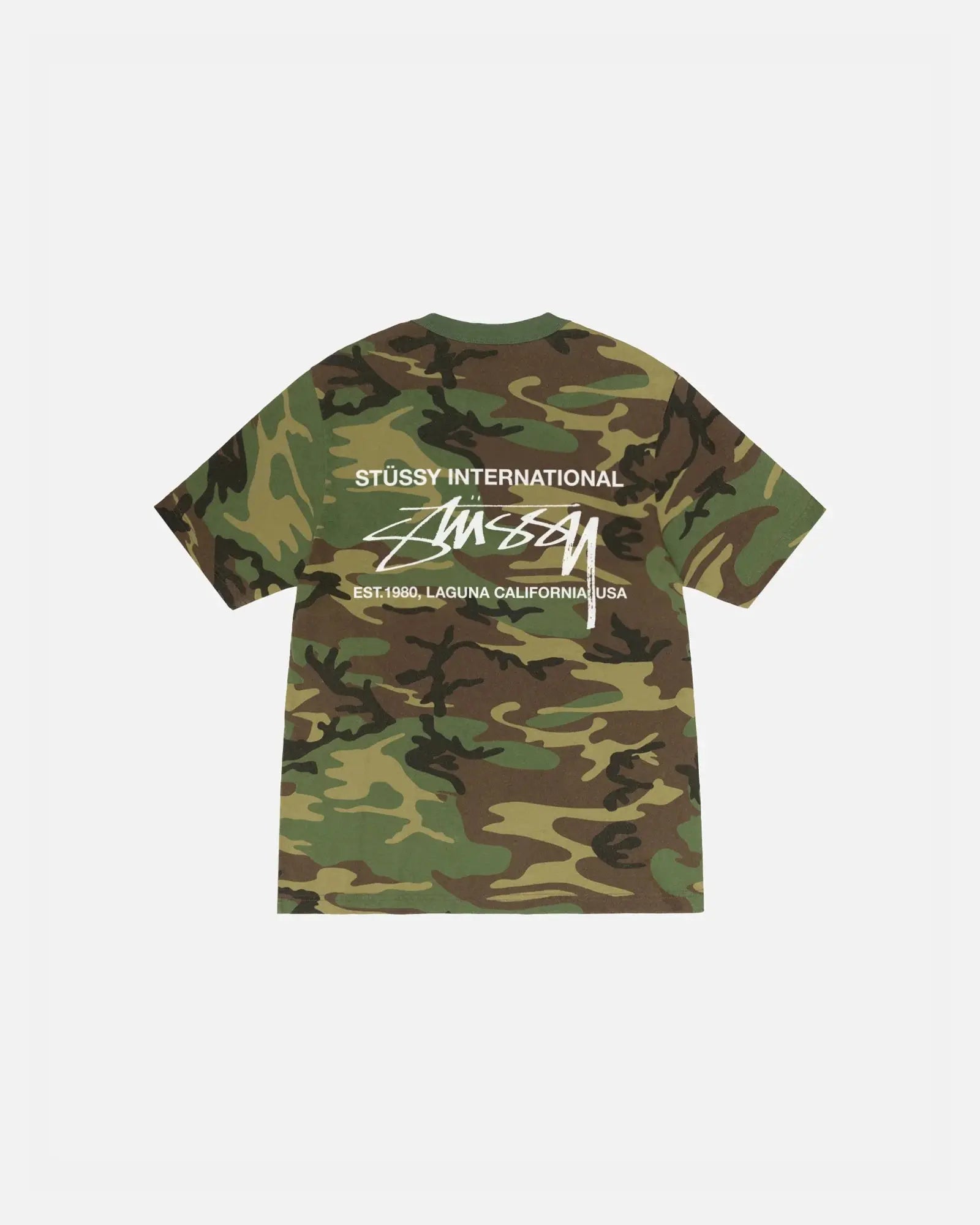 STUSSY SMOOTH INTERNATIONAL TEE CAMO - Woodsøe