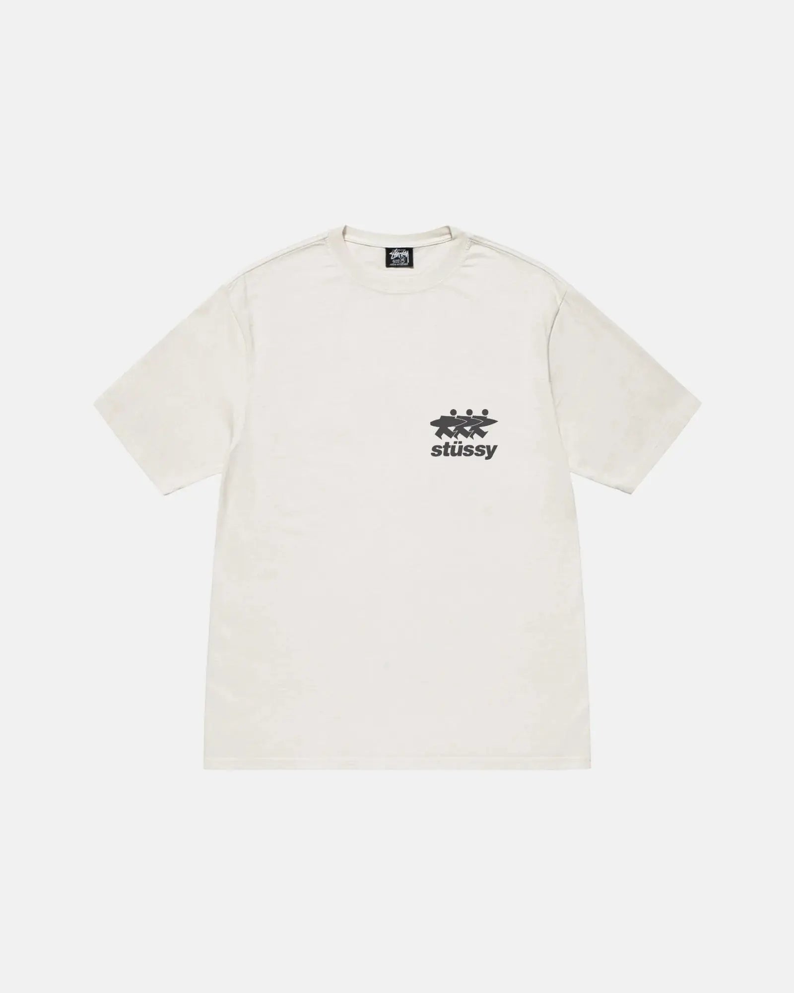 STUSSY SURFWALK PIGMENT DYED TEE NEUTRAL