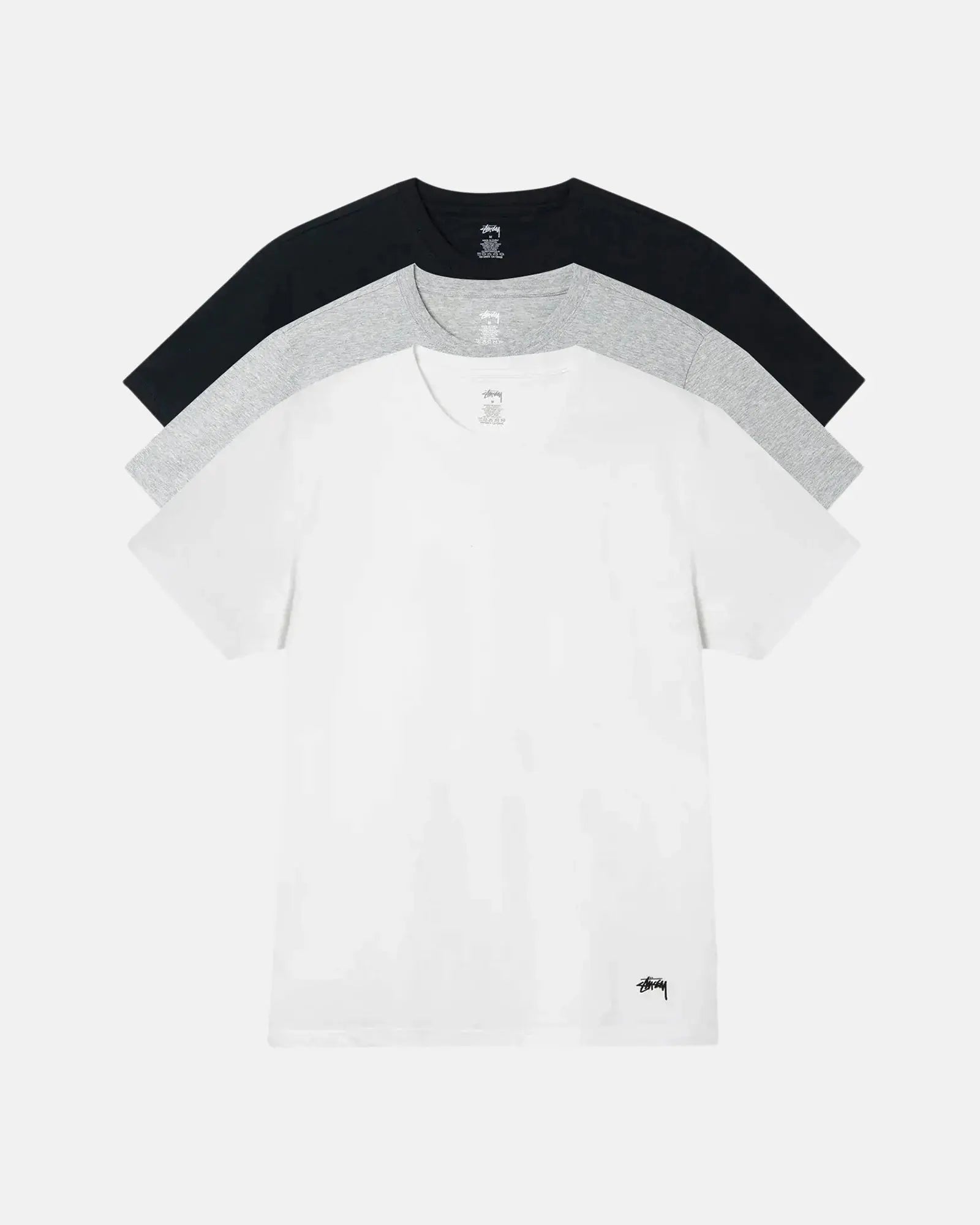 STUSSY UNDERSHIRT 3PAK GRÅ MULTICOLOR - Woodsøe