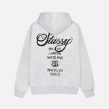 STUSSY WORLD TOUR ZIP HOODIE GRÅ