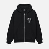 STUSSY WORLD TOUR ZIP HOODIE SORT