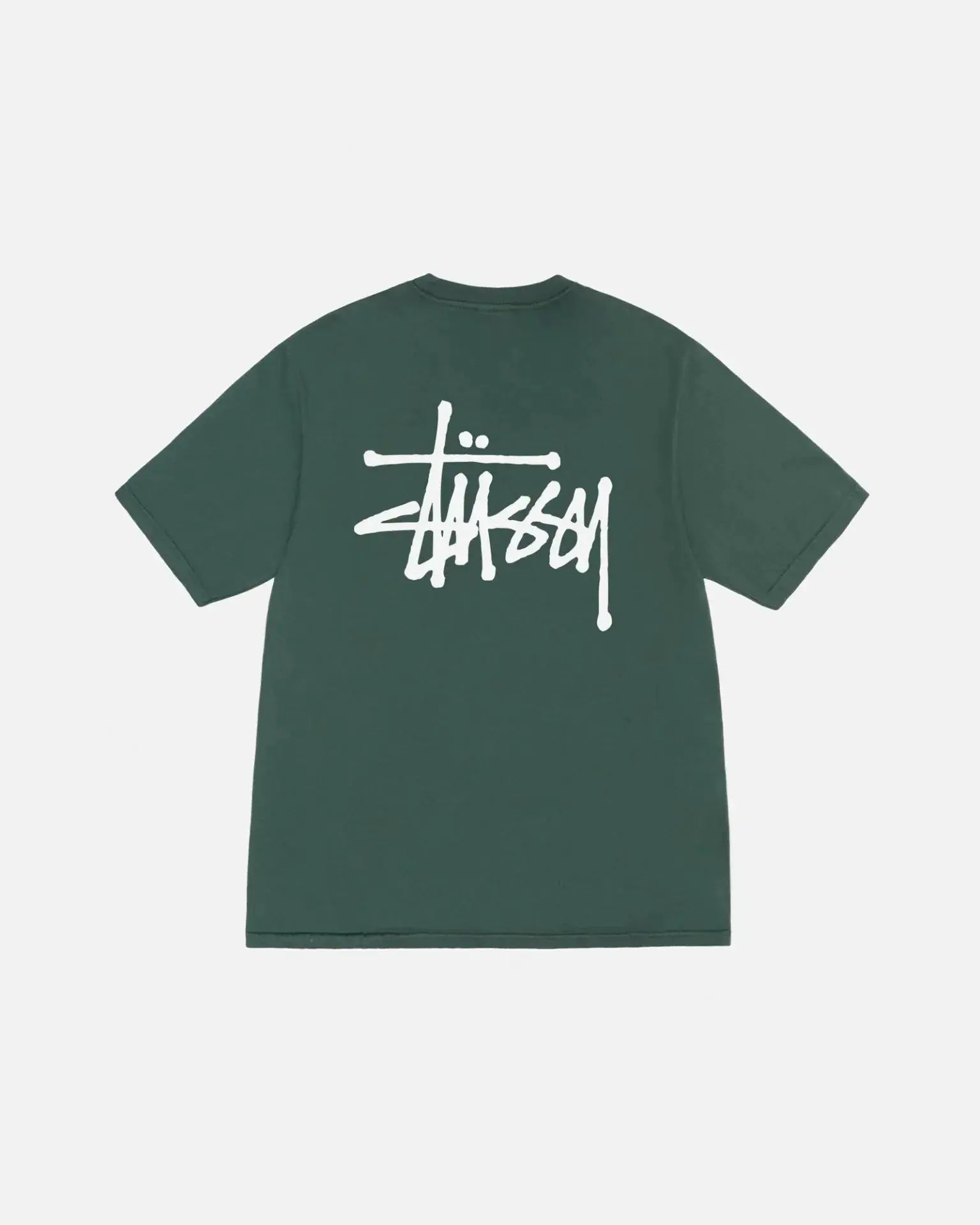 STUSSY BASIC PIGMENT DYED TEE FOREST