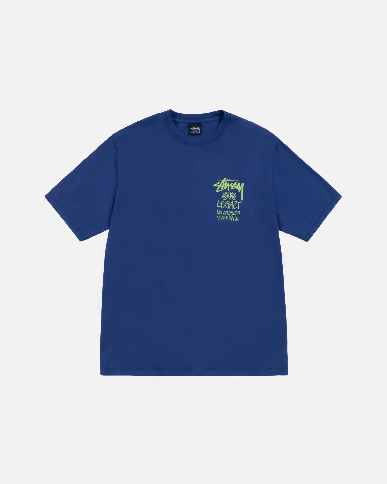 STUSSY & OUR LEGACY WORK SHOP SURFMAN PIGMENT DYED TEE BLÅ