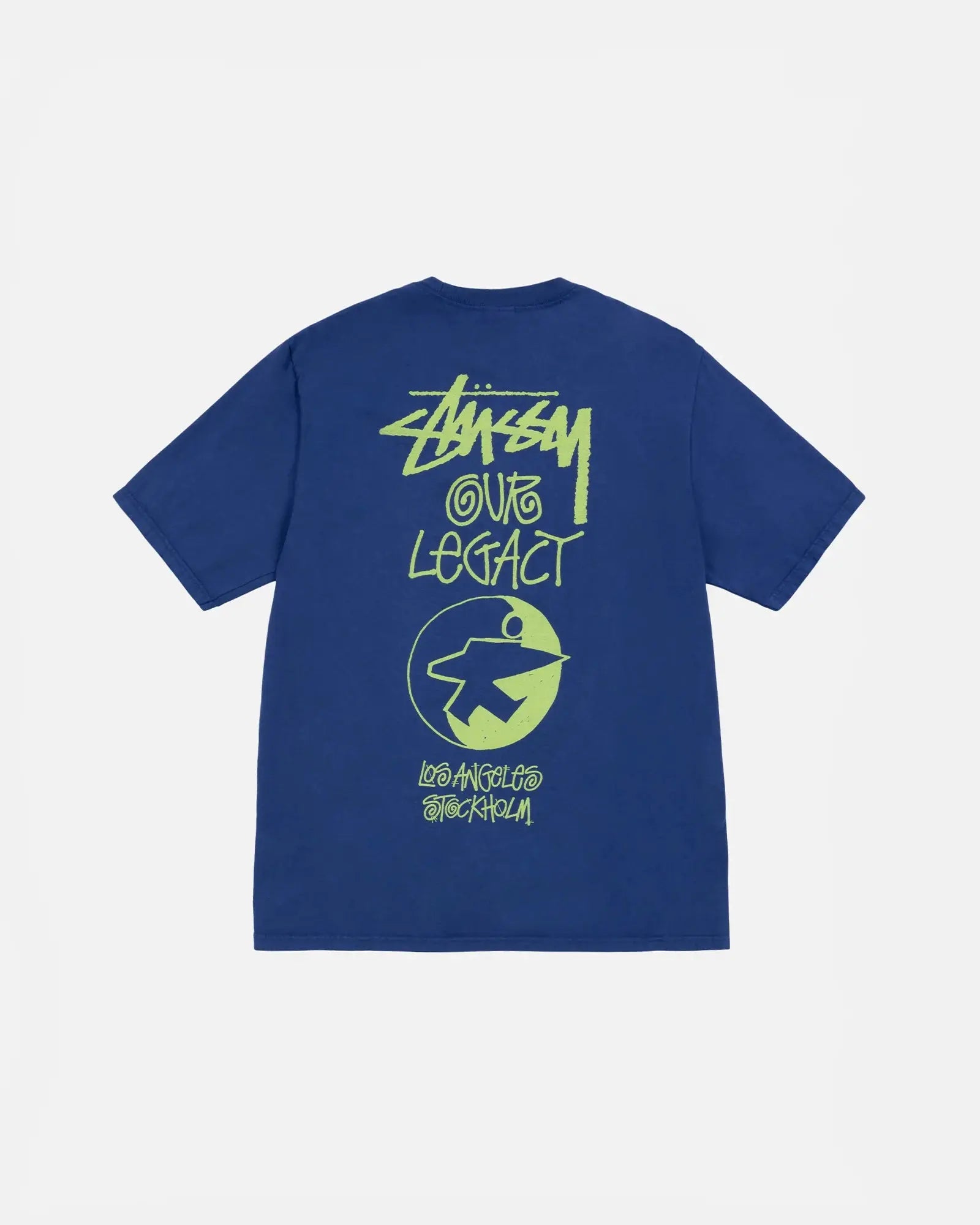 STUSSY & OUR LEGACY WORK SHOP SURFMAN PIGMENT DYED TEE BLÅ